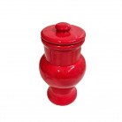 Quartinha Porcelana 20 Cm Sem Alsa Mod1 Vermelho
