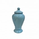 Quartinha Porcelana 20 Cm Sem Asa Mod2 Azul
