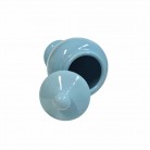 Quartinha Porcelana 20 Cm Sem Asa Mod2 Azul