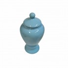 Quartinha Porcelana 20 Cm Sem Asa Mod2 Azul