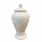Quartinha Porcelana 20 Cm Sem Asa Mod2 Branco