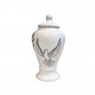 Quartinha Porcelana 20 Cm Sem Asa Mod2 Pomba