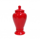 Quartinha Porcelana 20 Cm Sem Asa Mod2 Vermelho