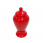 Quartinha Porcelana 20 Cm Sem Asa Mod2 Vermelho