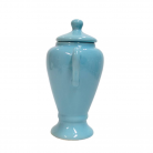 Quartinha Porcelana 25 Cm Com Asa Mod2 Azul