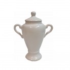 Quartinha Porcelana 25 Cm Com Asa Mod2 Branco