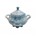 Sopeira Porcelana Gd Mod2 Flores Azuis