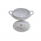Sopeira Porcelana Gd Oval com Asa Branco