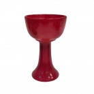 Taça Porcelana Castiçal 18 Cm Vermelho