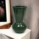Vaso Porcelana Copo de Leite 18 Cm Verde Escuro