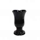 Vaso Porcelana Floral 22 Cm Preto