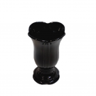 Vaso Porcelana Floral 22 Cm Preto