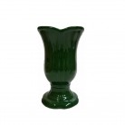 Vaso Porcelana Floral 22 Cm Verde Escuro