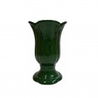 Vaso Porcelana Floral 22 Cm Verde Escuro