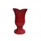 Vaso Porcelana Floral 22 Cm Vermelho