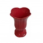 Vaso Porcelana Floral 22 Cm Vermelho