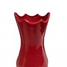 Vaso Porcelana Friso 35 Cm Vermelho