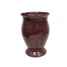Vaso Porcelana Liz 18 Cm Marrom