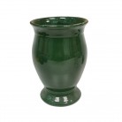 Vaso Porcelana Liz 18 Cm Verde Escuro