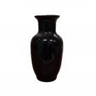 Vaso Porcelana Palma 22 Cm Preto