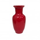 Vaso Porcelana Palma 22 Cm Vermelho