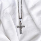 Crucifixo 03 Cm Inox Com Corrente