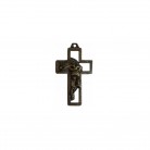 Crucifixo 03 Cm Metal Rosto de Jesus Ouro Velho