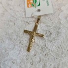 Crucifixo 03 Cm Ouro Palito Folheado