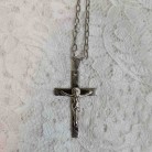 Crucifixo 04 Cm Inox Com Corrente