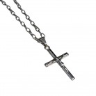 Crucifixo 04 Cm Inox Com Corrente 