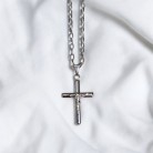 Crucifixo 04 Cm Inox Com Corrente 