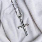 Crucifixo 04 Cm Inox Com Corrente 