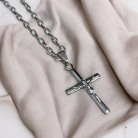 Crucifixo 04 Cm Inox Com Corrente 