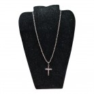 Crucifixo 04 Cm Inox Com Corrente 