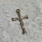 Crucifixo 04 Cm Metal Prateado Inri