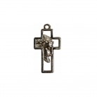 Crucifixo 05 Cm Metal Rosto de Jesus Prateado