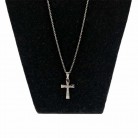 Crucifixo 2,5 Cm Inox Com Corrente