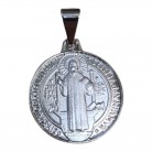 Medalha São Bento Md Cromo Fosco Mod2