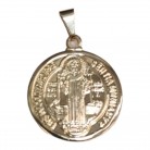 Medalha São Bento Ouro Gd 28 Mm Folheada