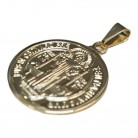 Medalha São Bento Ouro Gd 28 Mm Folheada