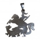 Medalha São Jorge Vazada Inox Contorno 3,5 Cm