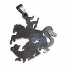 Medalha São Jorge Vazada Inox Contorno 3,5 Cm