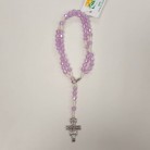 Terço Pulseira 06 Mm Cordão Lilas