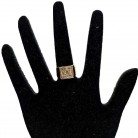 Anel Hexagrama Folheado Ouro 26