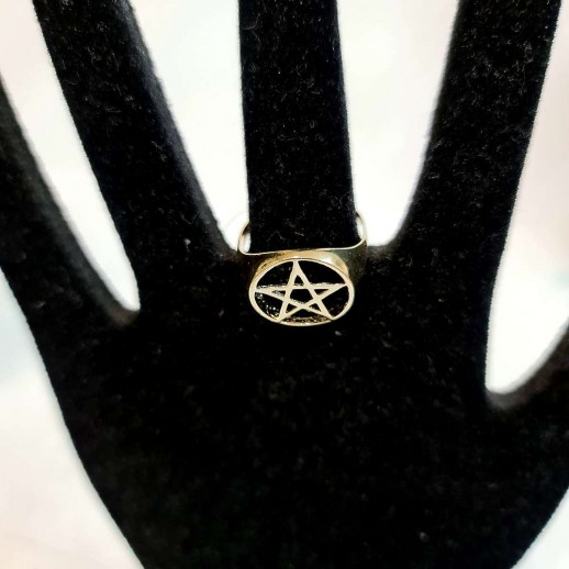 Anel Pentagrama Ouro 32