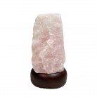 Luminária Pedra Quartzo Rosa 15 Cm