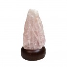 Luminária Pedra Quartzo Rosa 15 Cm