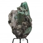 Pedra Esmeralda Bruto 15 Cm 274g Base Ferro