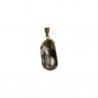 Pingente Pedra Cristal Rutilado Folheado Ouro