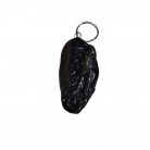 Pingente Pedra Turmalina Negra Rolada Pino Prata